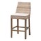 Bali & Pari Toby Modern Bohemian Grey Kubu Rattan and Rustic Taupe Finished Mahogany Wood Counter Stool 245-13715-ZORO - alternate 1